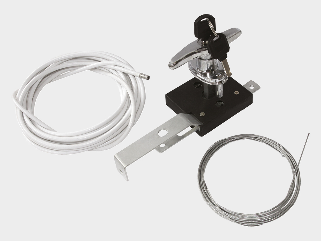 External release mechanism LOCK-N used to open sectional doors in case of blackout if there is no pass door or another alternative entrance into the garage